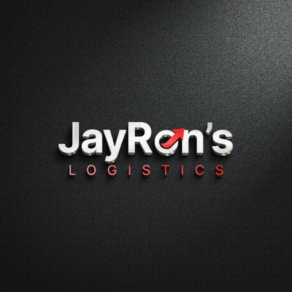 JayRon's Logistics logo on a dark textured background