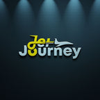 Logo of 'Jet Journey' on a textured dark blue background