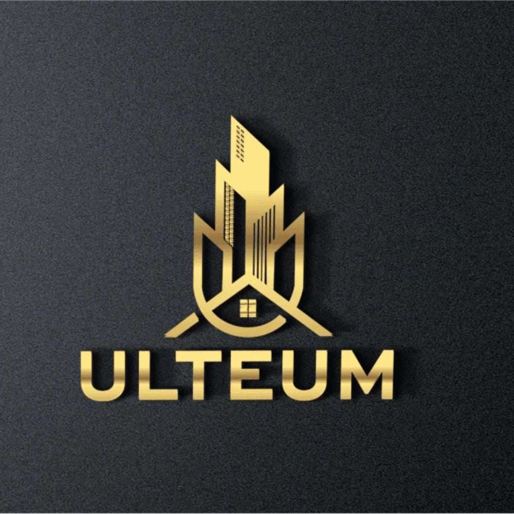 Gold logo with the word 'ULTEUM' on a black background