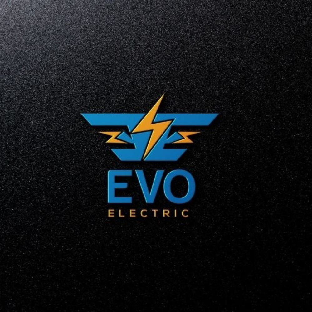 EVO Electric logo on a black background